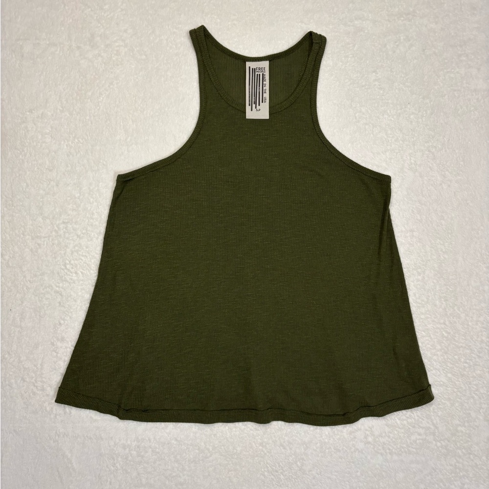 Free People Dark/Olive Green Tank Top Size Small